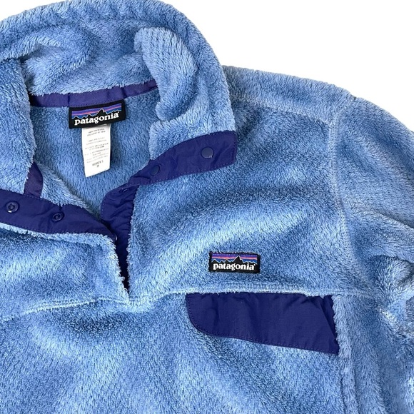Patagonia Re-Tool T-Snap Fleece Half-Snap Pullover Blue Polartec Medium - Picture 7 of 14